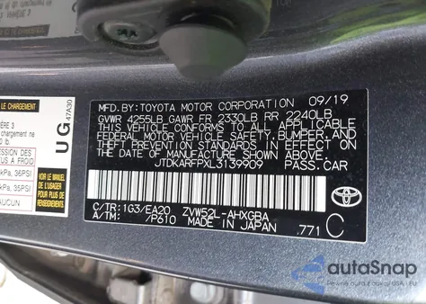 2020 Toyota Prius Prime Limited from USA, damaged, VIN JTDKARFPXL3139909